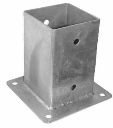 TK-botka d'ancrage carrée 101x101x2,0mm zinguée