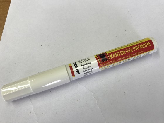 marqueur de retouche pour chants RAL 9003 blanc