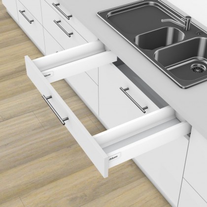 K-BLUM Antaro, tiroir M 450mm/30kg, Blumotion/TOB, vis a bois, évier, gris K-BLUM Antaro, tiroir M 450mm/30kg, Blumotion/TOB, vis a bois, évier, gris