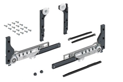 HETTICH 9156338 SlideLine M porte coulissante ensemble 1 vantail 30kg, avec amor