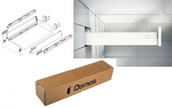 K-BLUM ensemble Antaro, tiroir M 270mm/30kg, Blumotion/TOB, gris, vis a bois