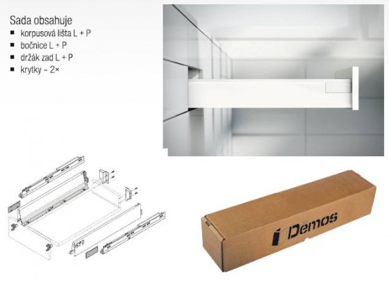 BLUM ensemble Antaro, tiroir M 550mm/30kg, Blumotion/TOB, gris