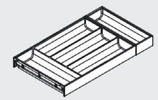BLUM ZC7S550BS3 Ambia Line matériel 300/550 blanc/gris