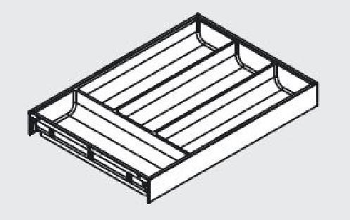 BLUM ZC7S450BS3 Ambia Line poignée 300/450 blanc/gris