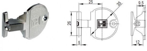 LEHMANN Protikus 5155 pour porte coulissante 515.04