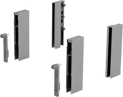 HETTICH 9122978 ArciTech DesignSide adaptateur/124 mm argent