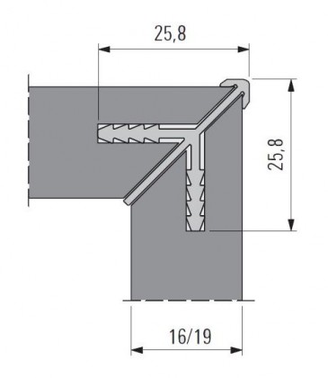 SCHUCO 921015 corner impact profile alu