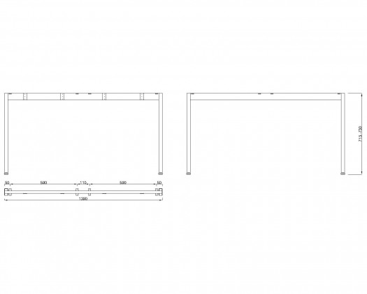MILADESIGN piétement Mobilar M6314 blanc