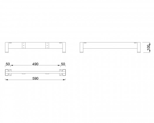 MILADESIGN piétement bas Mobilar M6306-K argent MILADESIGN piétement bas Mobilar M6306-K argent