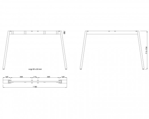 MILADESIGN piétement Mobilar M6312–S argent MILADESIGN piétement Mobilar M6312–S argent