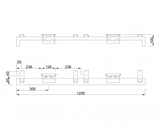 MILADESIGN piétement bas Quark Q7612-K argenté MILADESIGN piétement bas Quark Q7612-K argenté