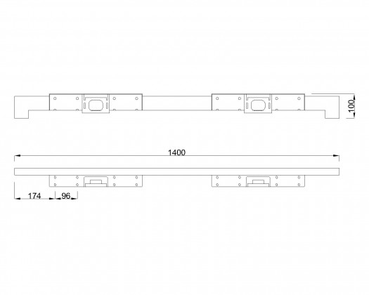 MILADESIGN piétement bas Quark Q7214-K argenté