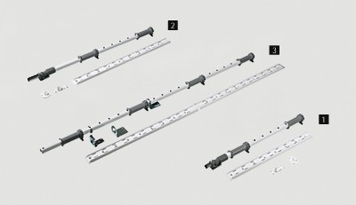 HETTICH 9132548 LeMans II axe min. 1265 mm acier blanc