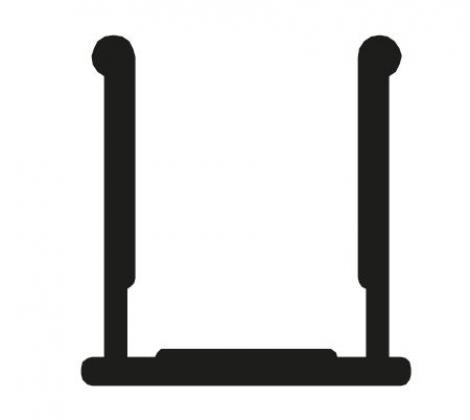 TERNO cache-vis inférieure guidage supérieur art. 2740/A - 1m