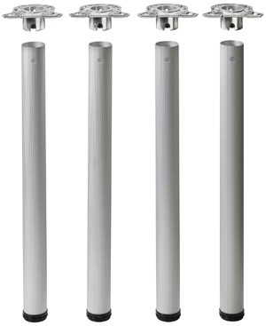 HETTICH 70146 Efui pieds table 710/60 mm rainuré alu