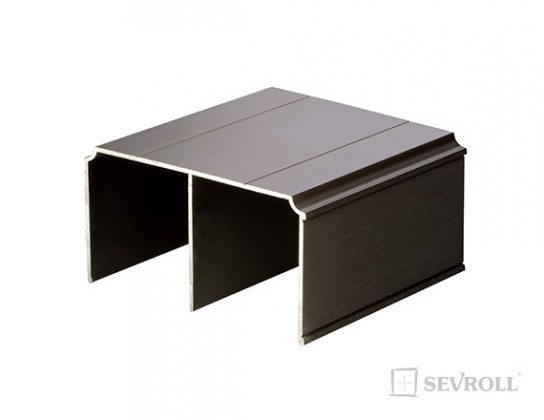 SEVROLL 03119 Gemini guidage supérieur 1,7m olive foncé brossé
