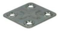 Plaque de connexion 40x37 zinc blanc