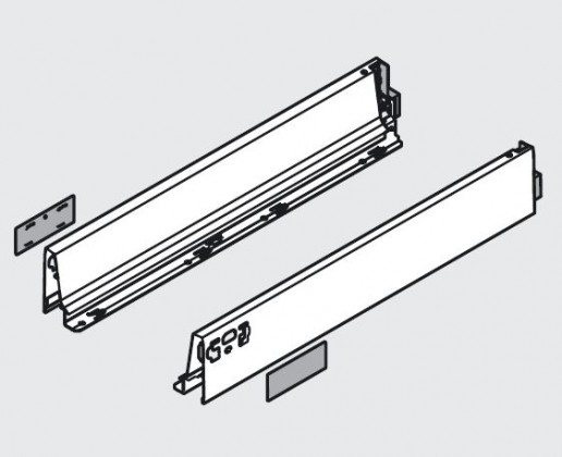 BLUM 378M5502SA Antaro, côté M 550mm, gris, ensemble
