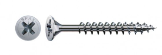 SPAX vis a bois 5x70mm tete fraisée PZ,W,4C MH