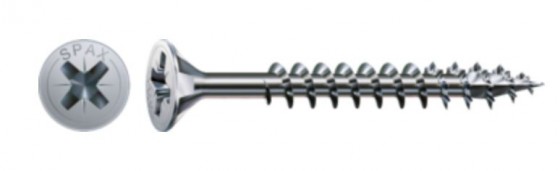 SPAX vis a bois 3,5x50mm tete fraisée PZ,W,4C MH