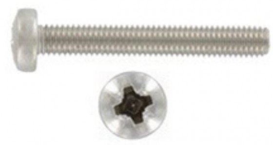 Vis DIN 7985 tete demi-ronde M6 x 12 zinc blanc