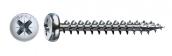 SPAX vis a bois 4,5x16mm tete demi-rond PZ W 4C