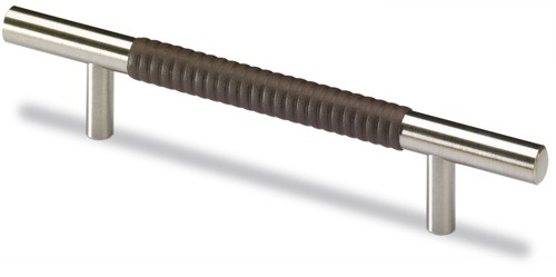 HETTICH 9070149 Poignée BYZANTIA 220/160 mm Cuir foncé imitation inox HETTICH 9070149 Poignée BYZANTIA 220/160 mm Cuir foncé imitation inox