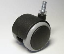 Roue A50G caoutchouc O50 axe M8x16 noir