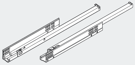 BLUM 560H3800B Tandem, coulisse a sortie totale 380mm/30kg, Blumotion