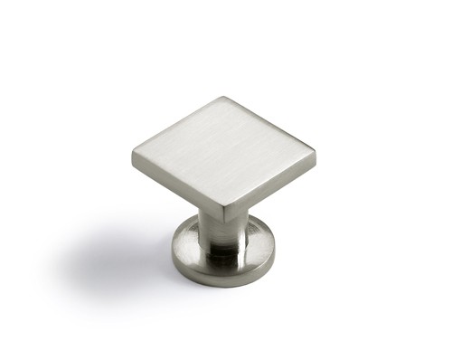 HETTICH 9113224 Bouton FOGO 25x25 mm imitation inox