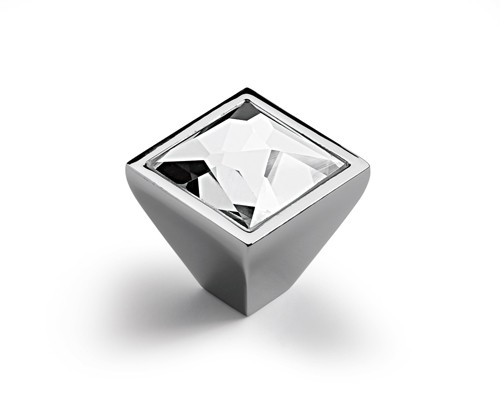HETTICH 9113696 Bouton SAVA 25x25 mm chrome brillant