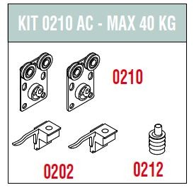 SISCO 0210 ensemble de ferrures pour portes intérieures 40kg