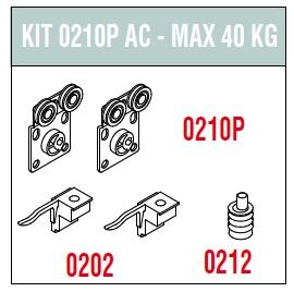 SISCO 0210P AC ensemble de quincaillerie pour porte extérieure 40kg