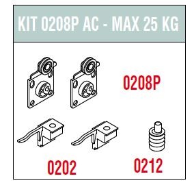 SISCO 0208P AC ensemble de ferrures pour porte extérieure 25kg
