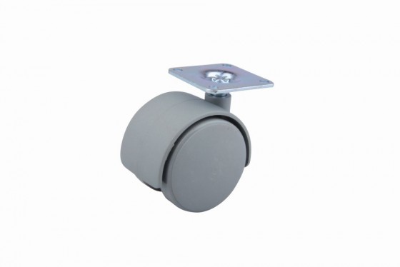StrongCastors roue 50mm plaquette grise