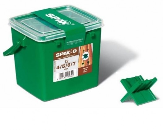 SPAX croisillons d’espacement 4 - 5 - 6 - 7mm 12 pcs