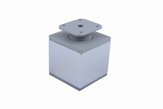 Pied de meuble carré 60x60mm 60mm chrome