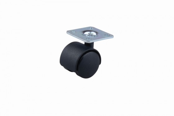 StrongCastors roue 30mm plaquette noire