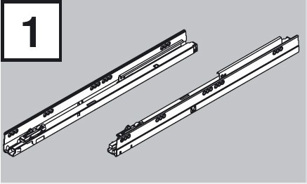 BLUM 578.3001B tiroir coulissant Antaro 300mm/30kg Blumotion P+L