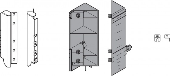 BLUM ZSF.345E.D1 Space Corner Antaro D fixe gris BLUM ZSF.345E.D1 Space Corner Antaro D fixe gris