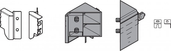 BLUM ZSF.340E.M1 Space Corner Antaro M angle fixe gris