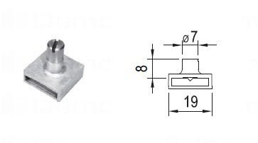 LEHMANN Support goupilles 8 mm sans rallonge + vis