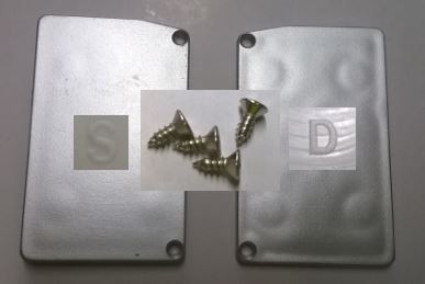 TERNO C.89/A/2 caches latérales couvercle profil plastique argent (paire)