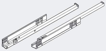 BLUM 560H4200B Tandem, coulisse a sortie totale 420mm/30kg, Blumotion