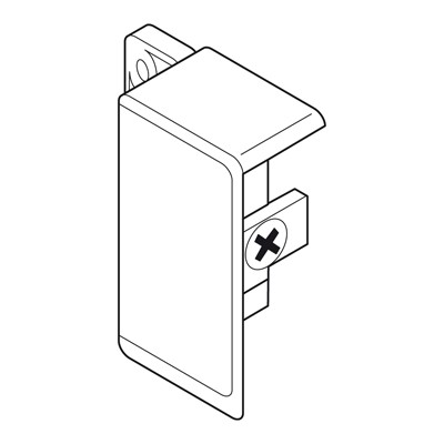 BLUM ZIF.3010.03 Metabox, fixation avant tiroir intérieur N, blanc, gauche