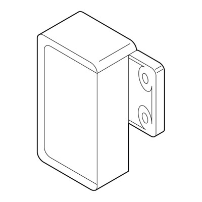 BLUM ZIF.3010.02 Metabox, fixation frontale pour tiroir intérieur N, blanc, D