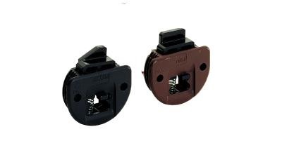 HETTICH 25123 SlideLine 55 guide avec ressort brun, plastique, languette droite