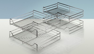 HETTICH 73506 Moving Corner ensemble paniers chrome