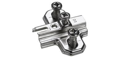 HETTICH 1079222 Slide-on rondelle de montage D1,5 vis euro