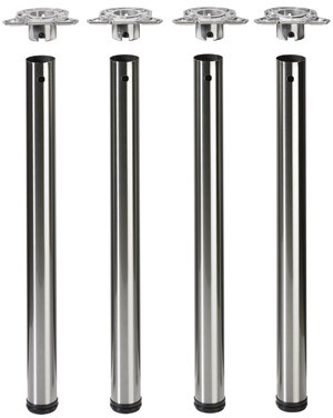 HETTICH 70145 Efua pieds de table 710/80 mm mat noir